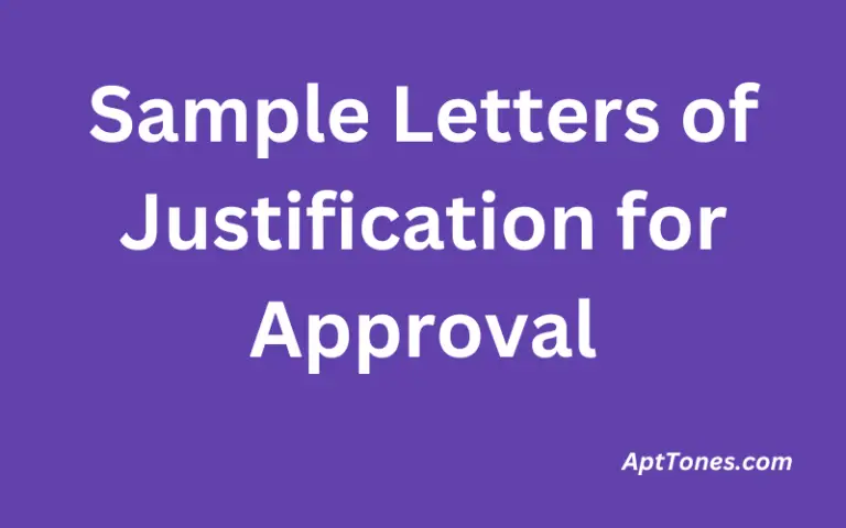 Sample Letters of Justification for Approval