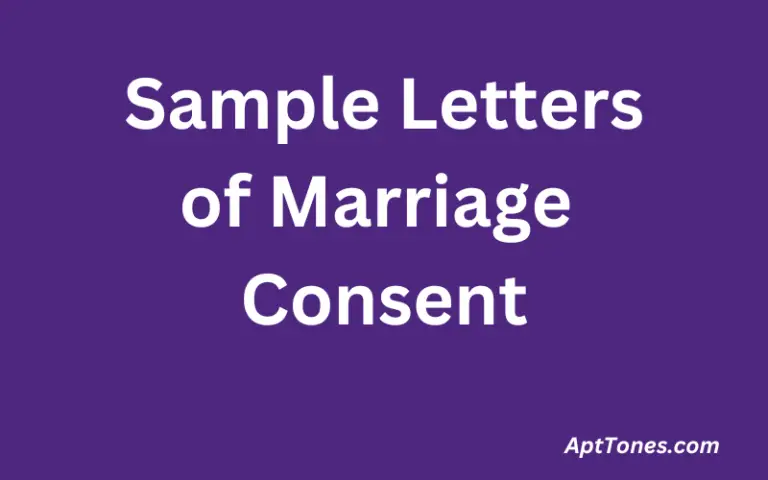 Sample Letters of Marriage Consent