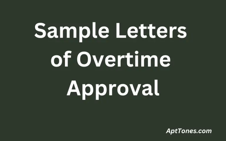 Sample Letters of Overtime Approval