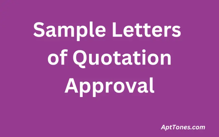 Sample Letters of Quotation Approval