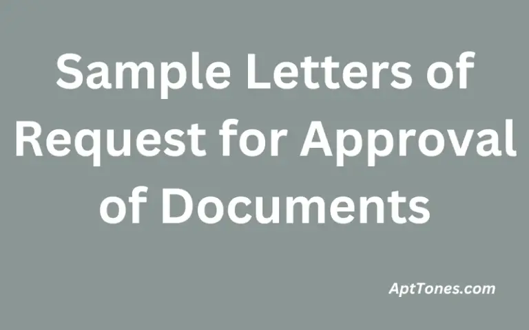 Sample Letters of Request for Approval of Documents