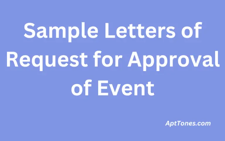 Sample Letters of Request for Approval of Event