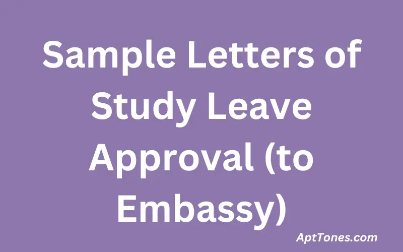 Sample Letters of Study Leave Approval