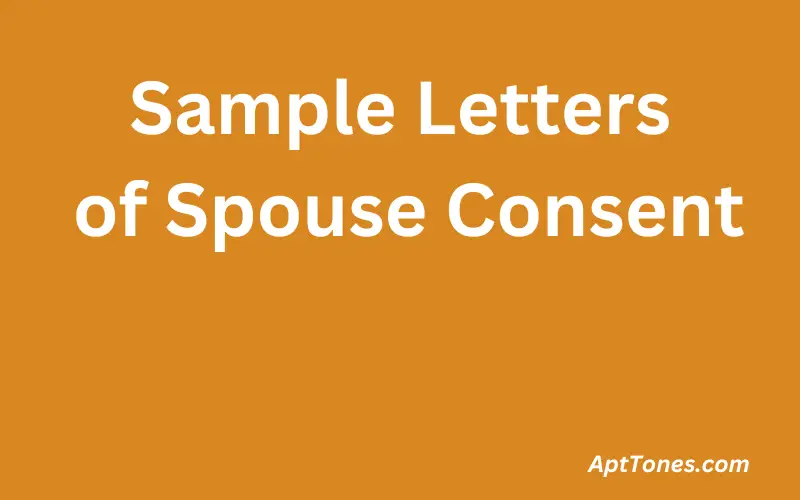 Sample Letters of Spouse Consent