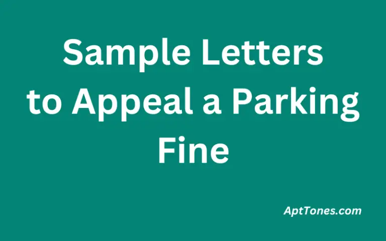 Sample Letters to Appeal a Parking Fine