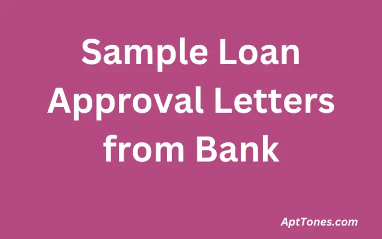 Sample Loan Approval Letters from Bank