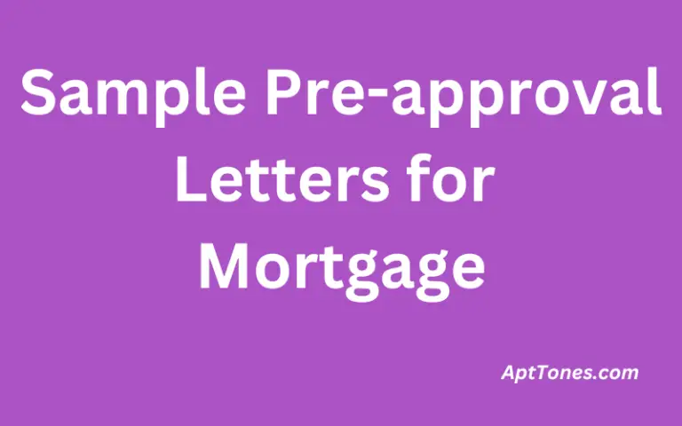 Sample Pre-approval Letters for Mortgage