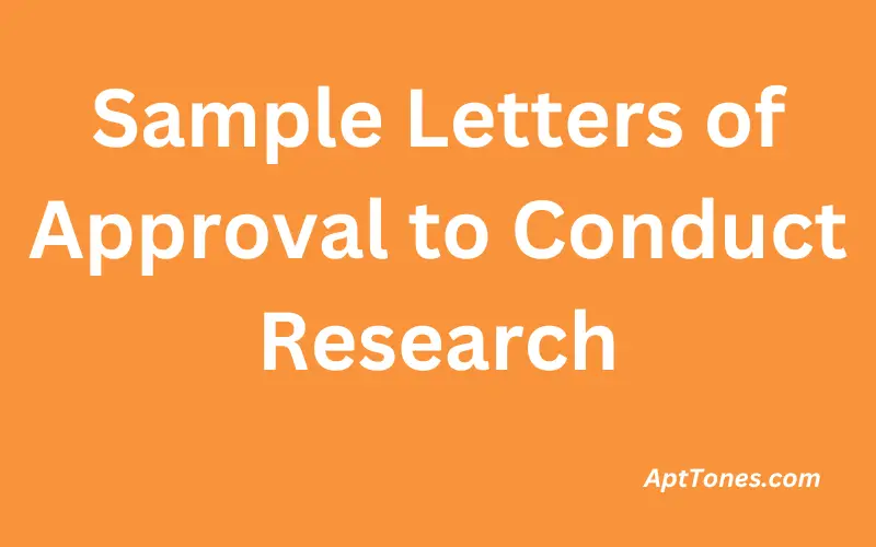 Sample Letters of Approval to Conduct Research