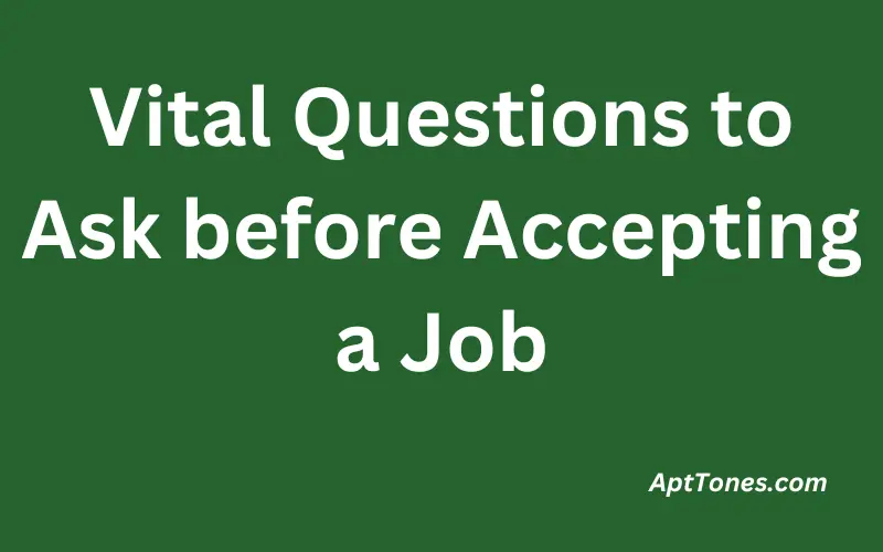 Vital Questions to Ask before Accepting a Job