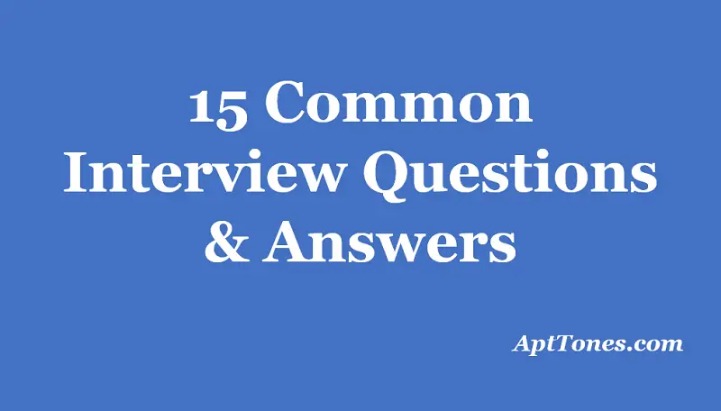 common interview questions and answers