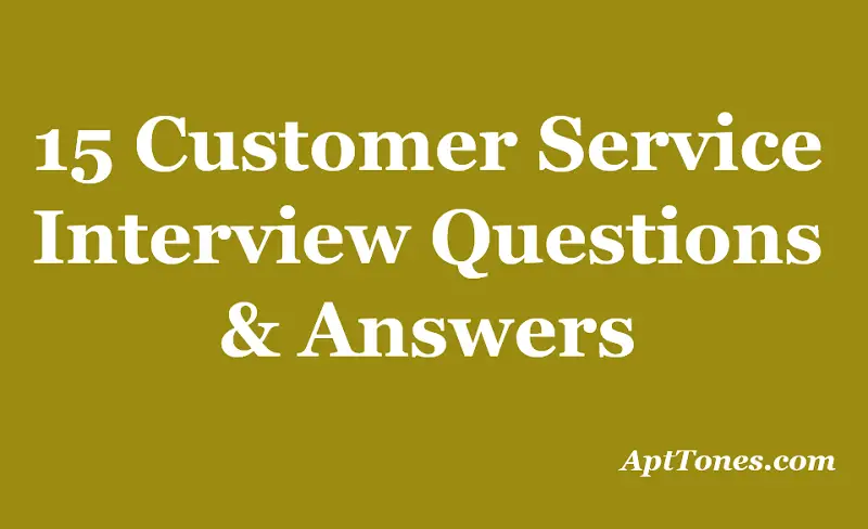 customer service interview questions