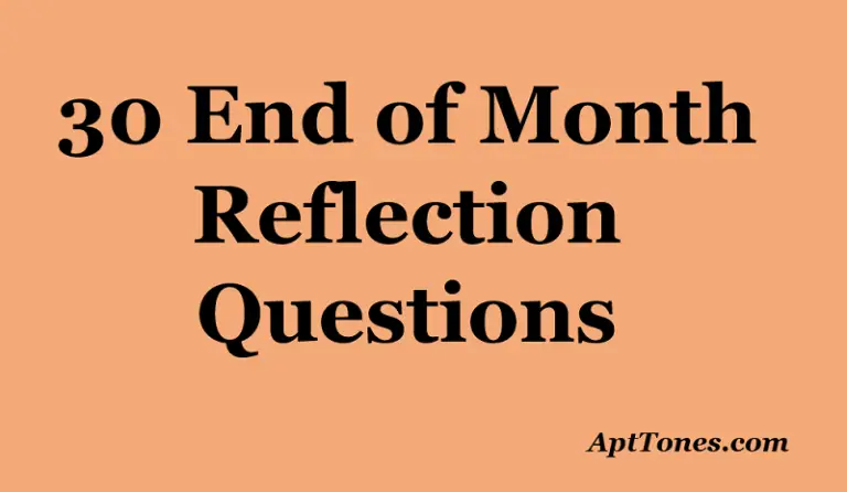 end of month reflection questions