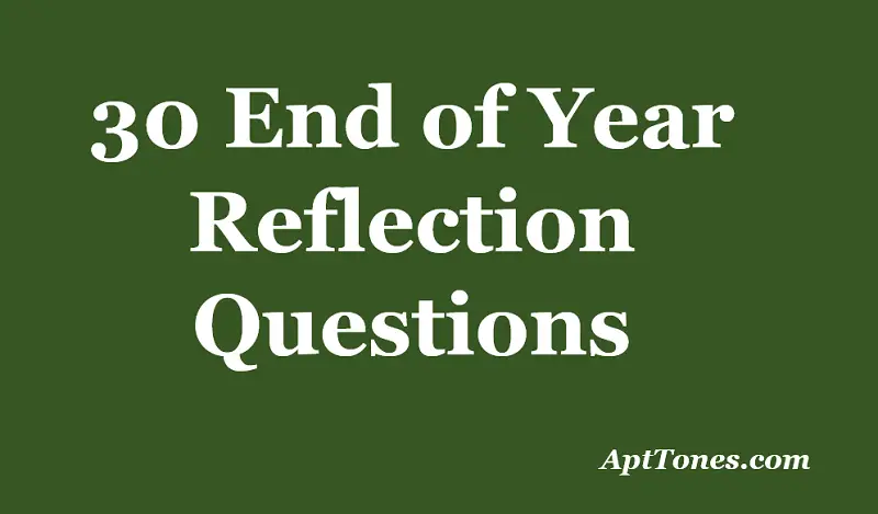 end of year reflection questions