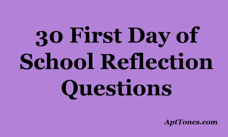 first day of school reflection questions