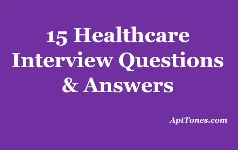 healthcare interview questions