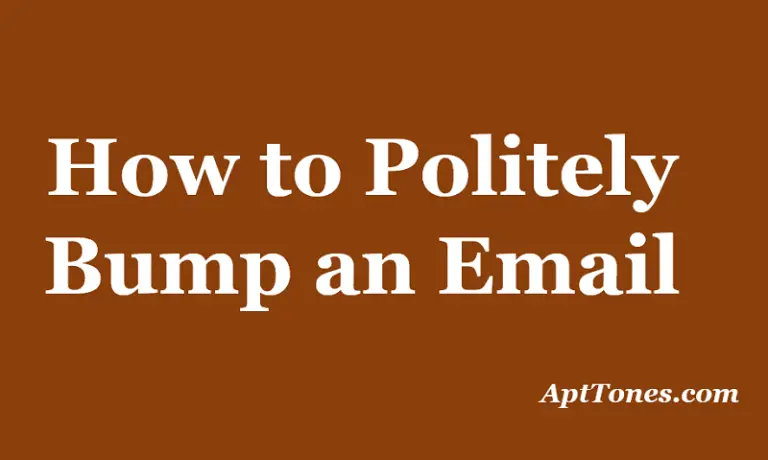 how to politely bump an email