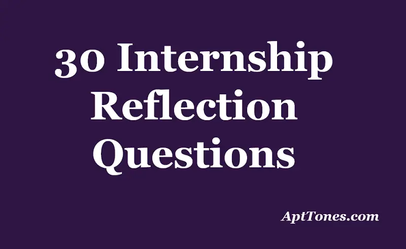 internship reflection questions