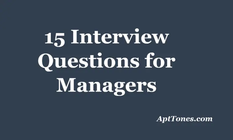 interview questions for managers