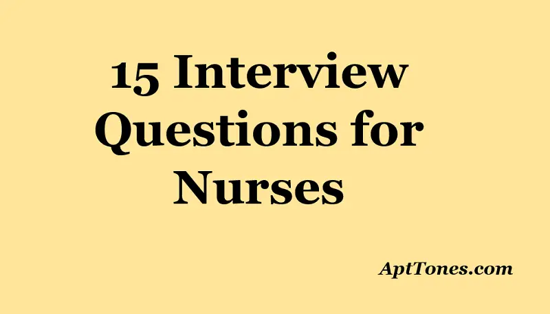 interview questions for nurses