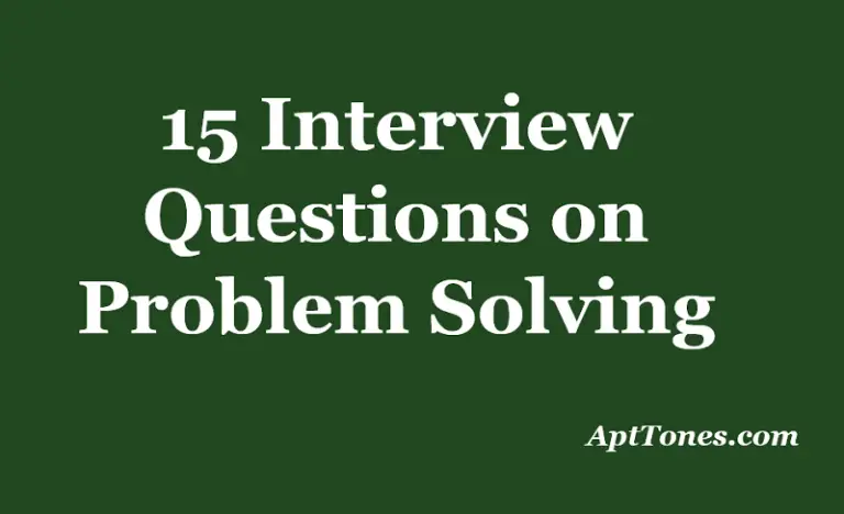 interview questions on problem solving