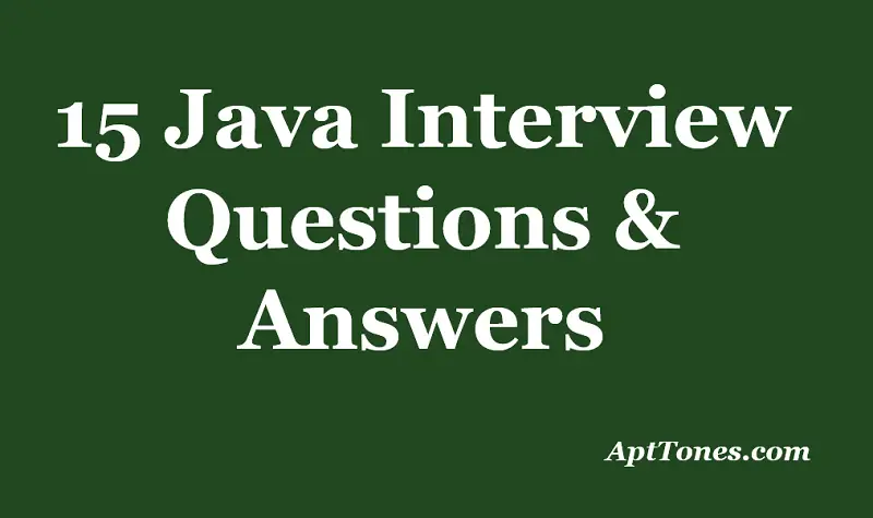 java interview questions and answers