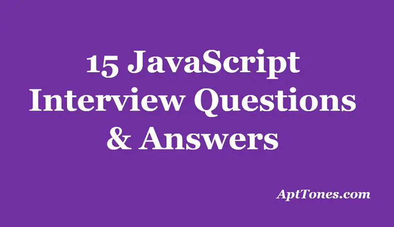 javascript interview questions and answers