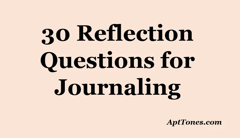 reflection questions for journaling