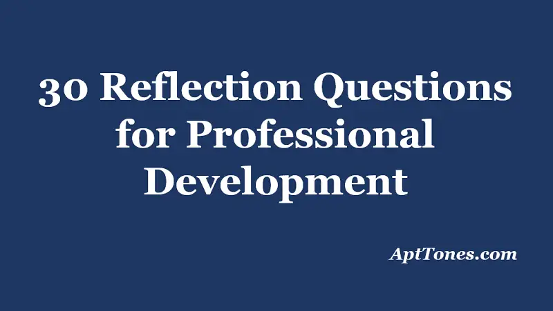 reflection questions for personal development