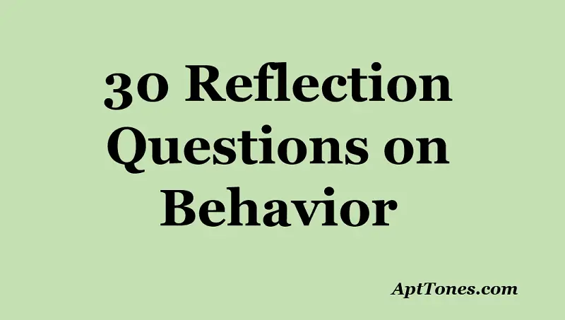 reflection questions on behavior