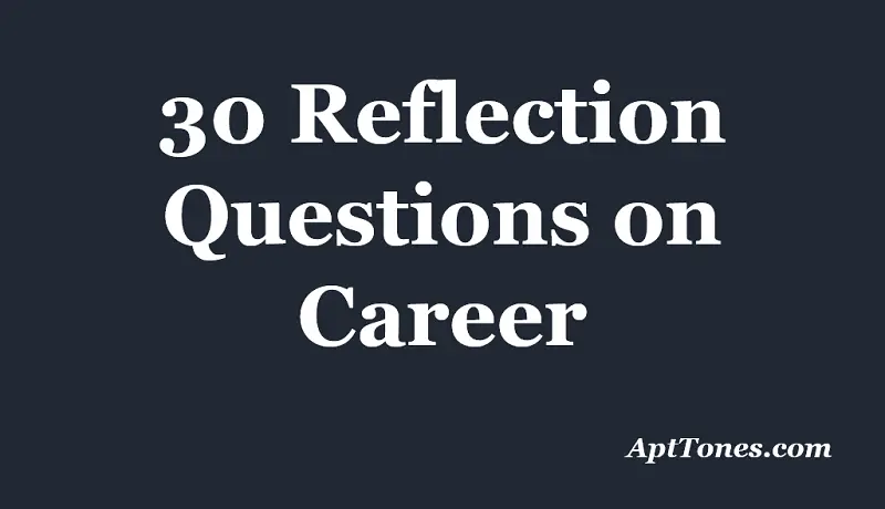 reflection questions on career