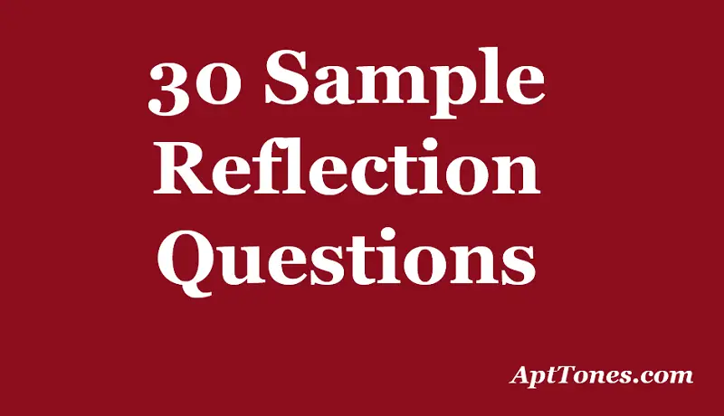 sample reflection questions with answers