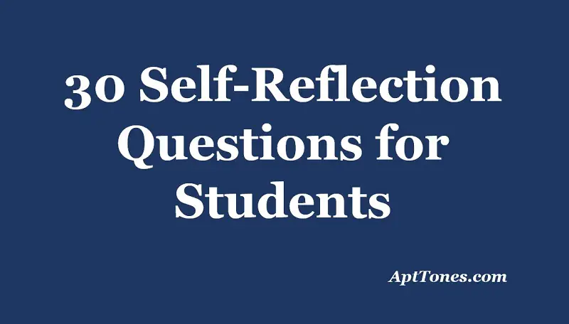 self reflection question for students