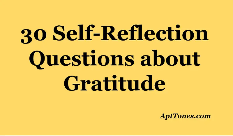 self reflection questions about gratitude