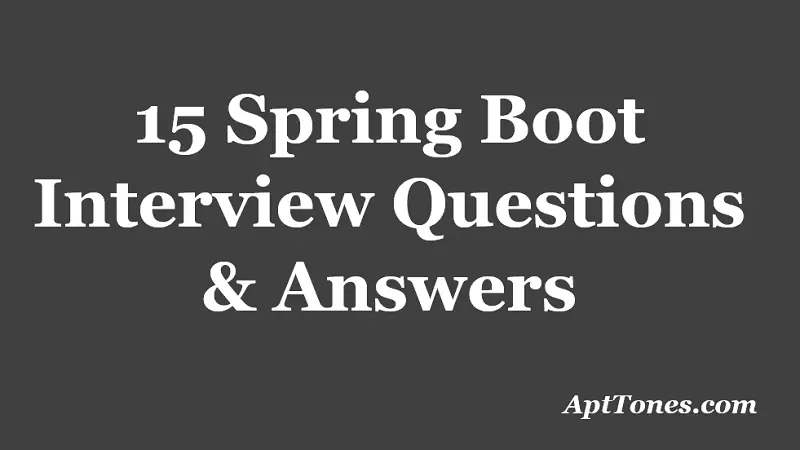 spring boot interview questions