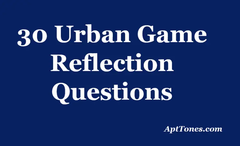 urban game reflection questions